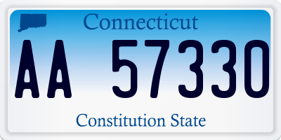 CT license plate AA57330