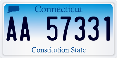 CT license plate AA57331