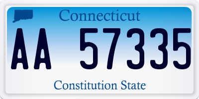 CT license plate AA57335