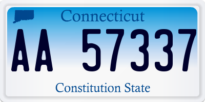 CT license plate AA57337