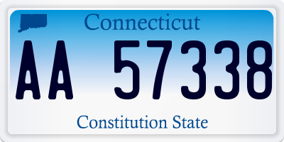 CT license plate AA57338