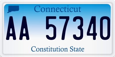 CT license plate AA57340