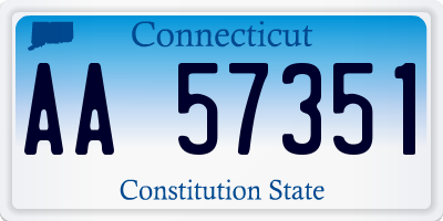 CT license plate AA57351