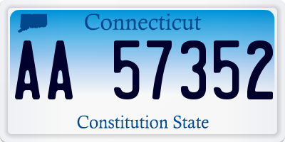 CT license plate AA57352