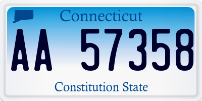 CT license plate AA57358