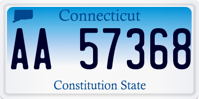 CT license plate AA57368