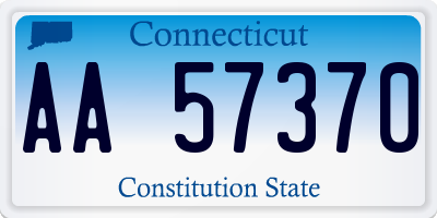 CT license plate AA57370