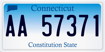 CT license plate AA57371