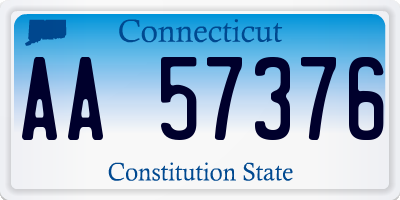 CT license plate AA57376