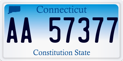 CT license plate AA57377