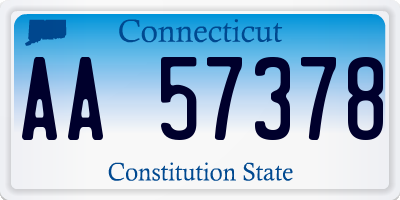 CT license plate AA57378