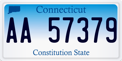 CT license plate AA57379