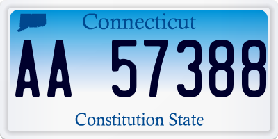 CT license plate AA57388