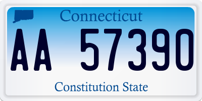 CT license plate AA57390