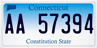 CT license plate AA57394