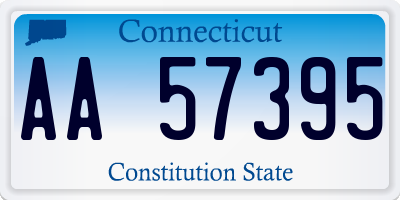 CT license plate AA57395