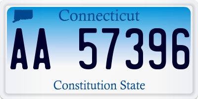 CT license plate AA57396