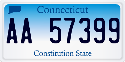 CT license plate AA57399