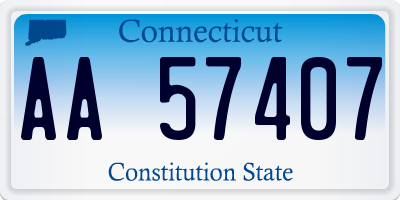 CT license plate AA57407