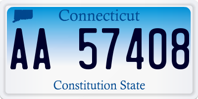 CT license plate AA57408