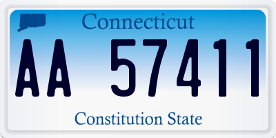 CT license plate AA57411