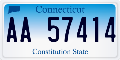 CT license plate AA57414