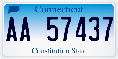 CT license plate AA57437