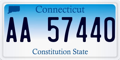 CT license plate AA57440