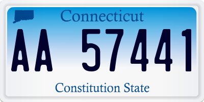 CT license plate AA57441