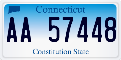 CT license plate AA57448