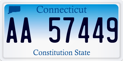 CT license plate AA57449