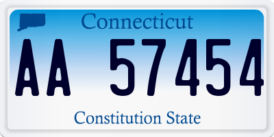 CT license plate AA57454