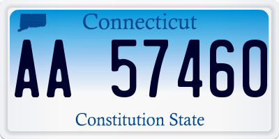 CT license plate AA57460