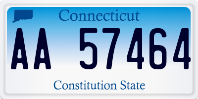 CT license plate AA57464