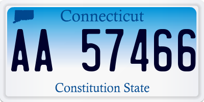 CT license plate AA57466