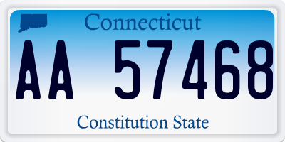 CT license plate AA57468