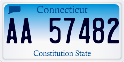 CT license plate AA57482