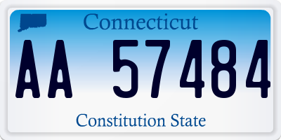 CT license plate AA57484