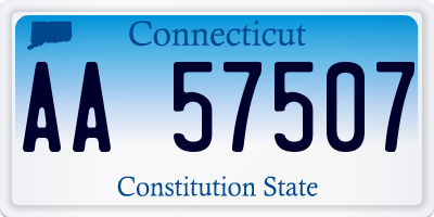 CT license plate AA57507