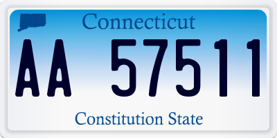 CT license plate AA57511