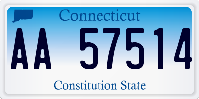 CT license plate AA57514