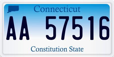 CT license plate AA57516