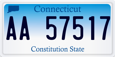 CT license plate AA57517