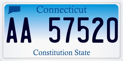 CT license plate AA57520