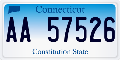 CT license plate AA57526