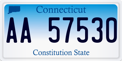 CT license plate AA57530