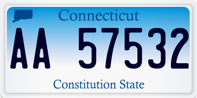 CT license plate AA57532