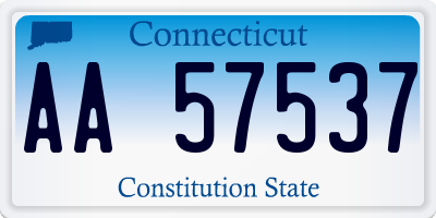 CT license plate AA57537