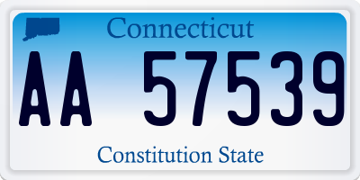 CT license plate AA57539