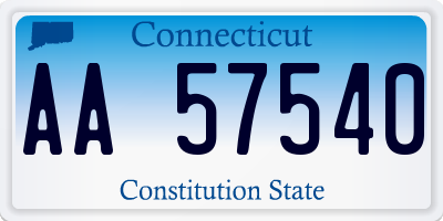 CT license plate AA57540